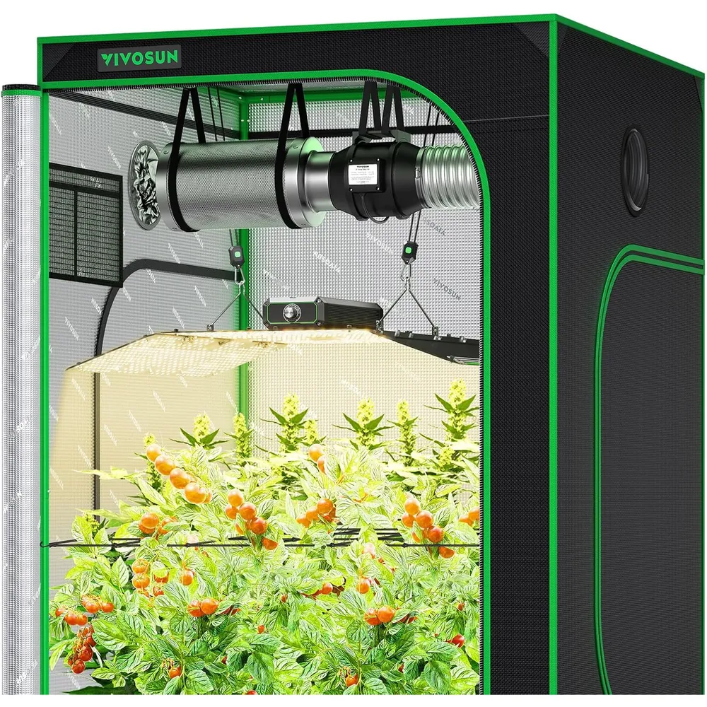 4x4 Grow Tent Kit with 400W LED and GrowHub A22 image 2