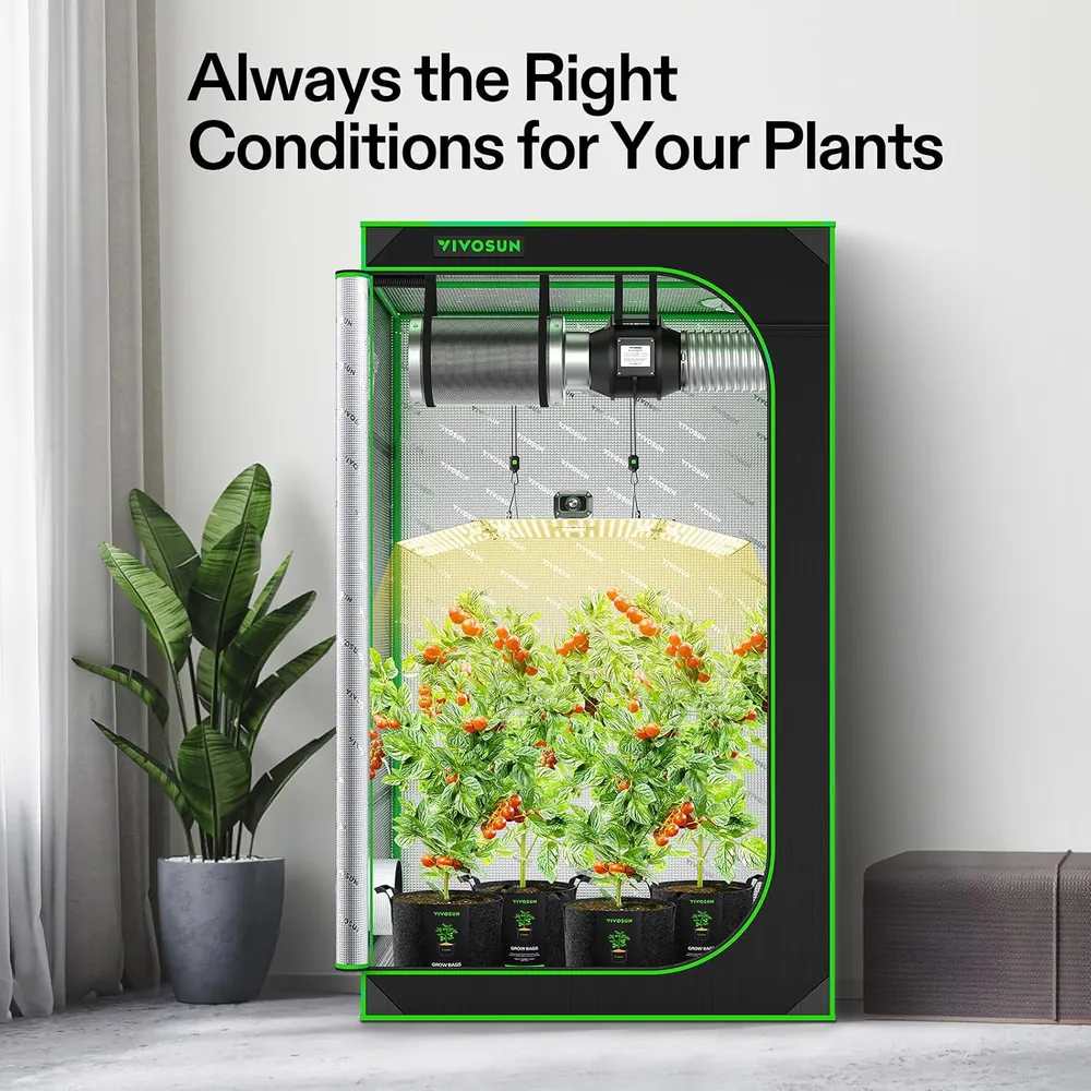 4x4 Grow Tent Kit with 400W LED and GrowHub A22 image 3
