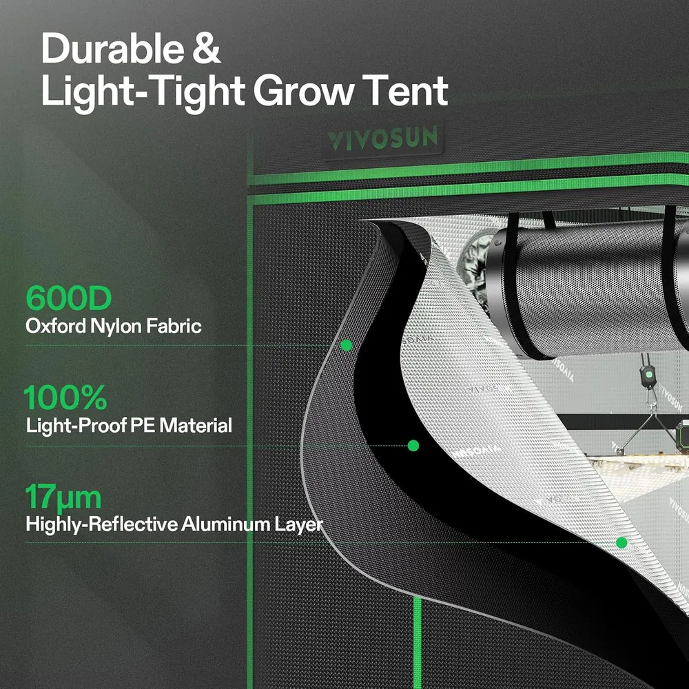 4x4 Grow Tent Kit with 400W LED and GrowHub A22 image 7