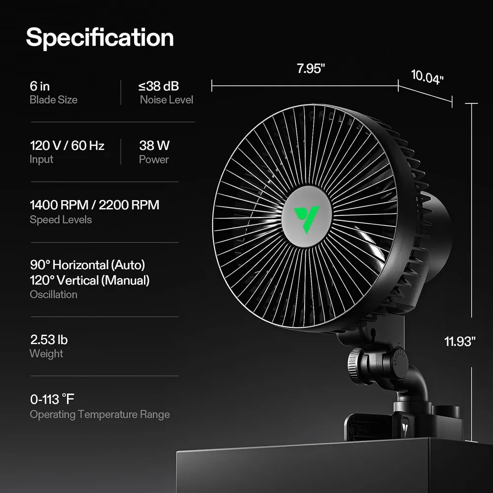 AeroWave A6 6" Clip Fan image 6